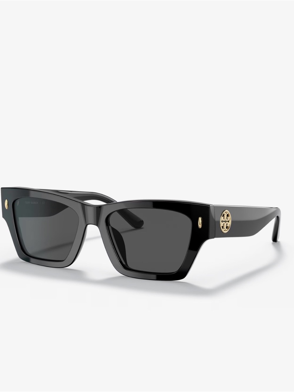 Tory Burch Black Sunglasses with Gold Emblem